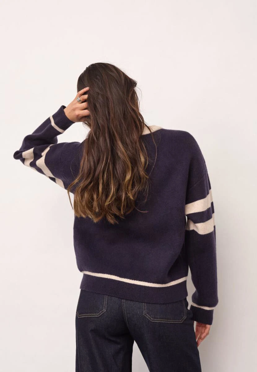 Co'Couture Trui Row Coco Blauw 3