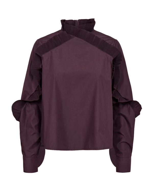 Copenhagen Muse Blouse Pleat Paars 1
