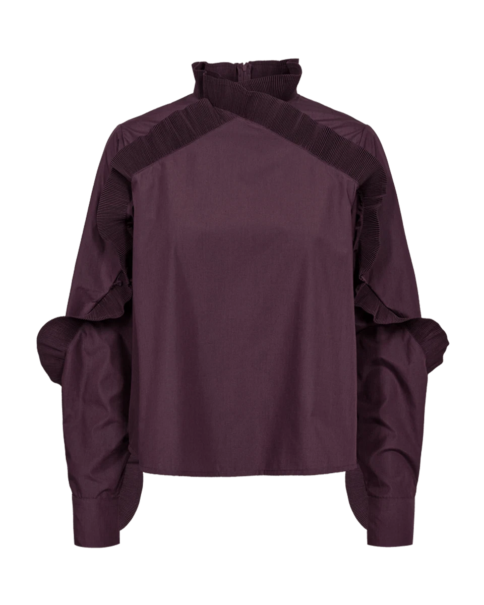 Copenhagen Muse Blouse Pleat Paars 1
