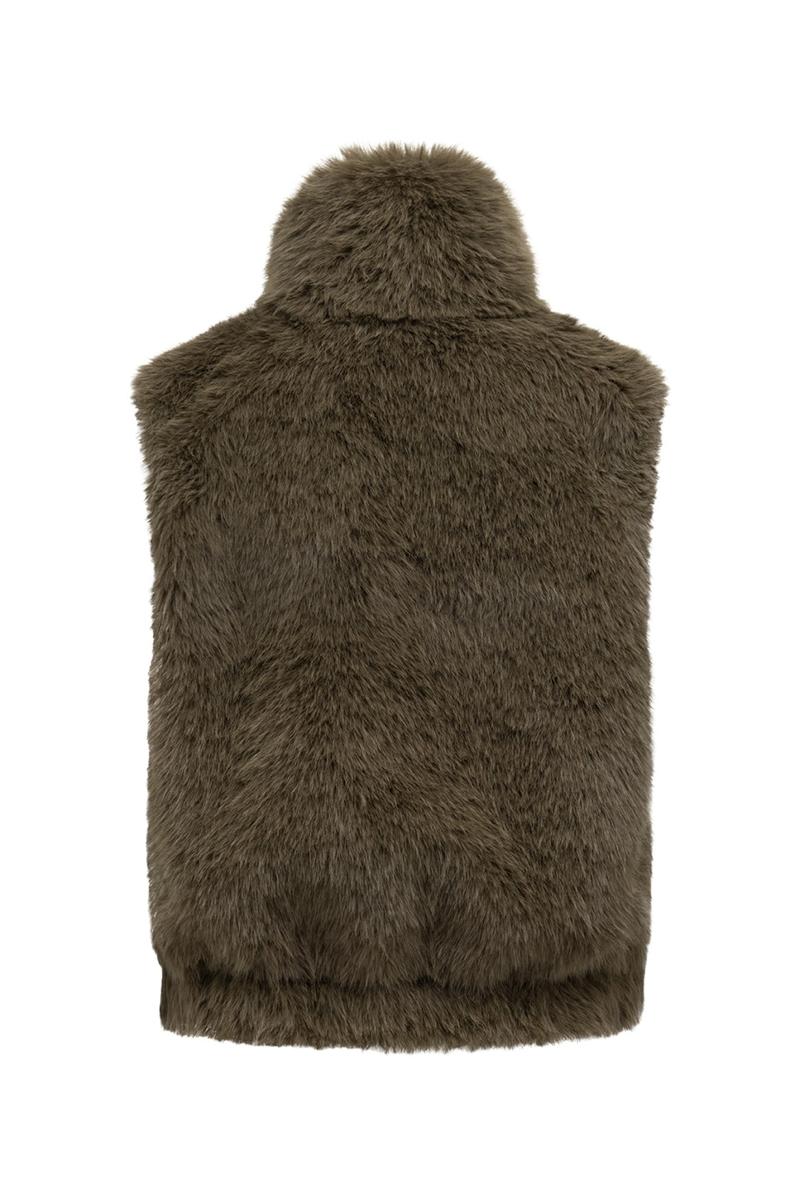 Label DOT Gilet Liane Taupe 3