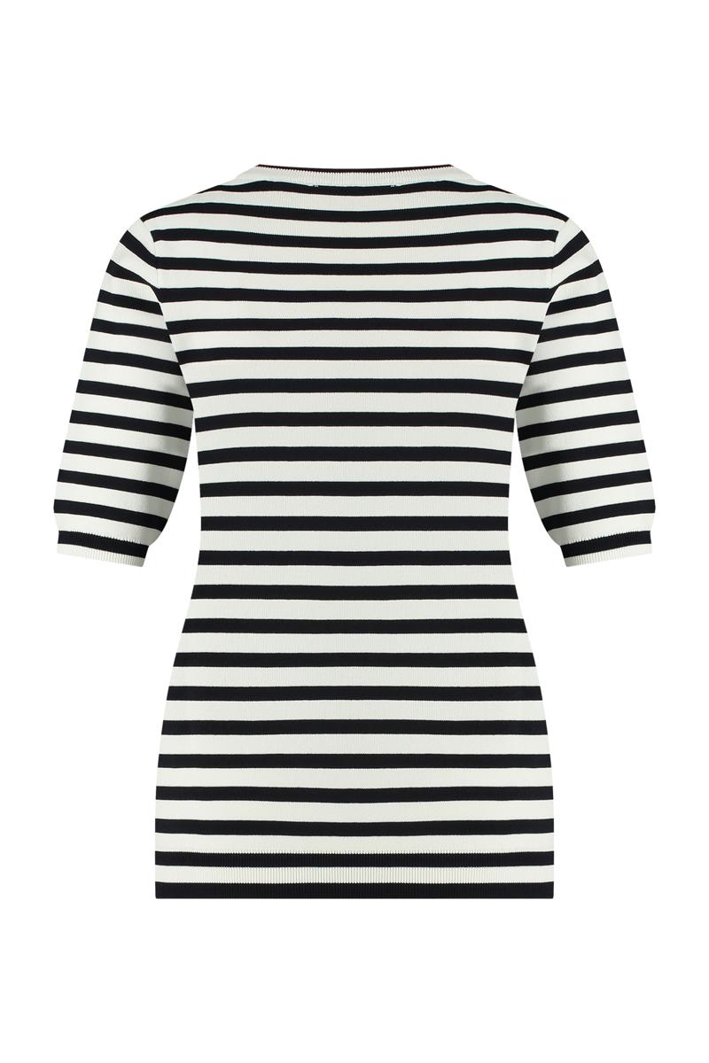 Studio Anneloes Studio Anneloes Trui Luna stripe short Off-White 3