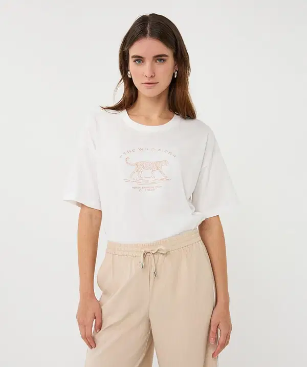 EsQualo T-Shirt SP26.05013 Off-White 1