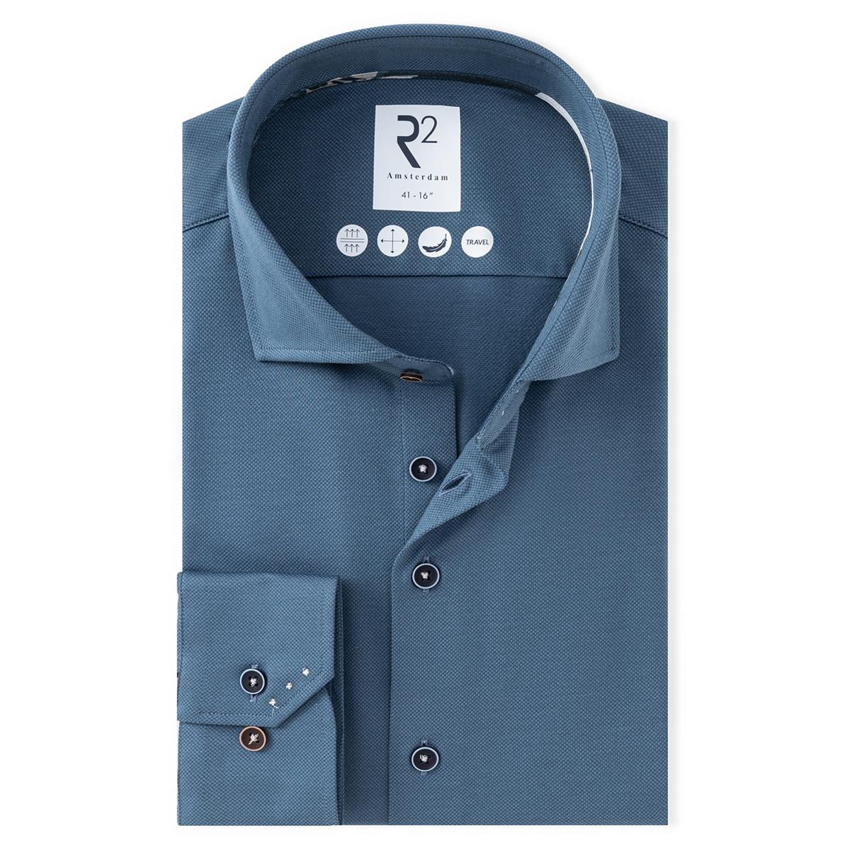 R2 Amsterdam Overhemd 134.WSP.009 Blauw 2