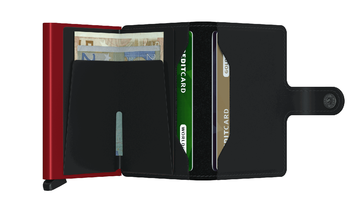 Secrid Miniwallet Matte Black Red Zwart 3