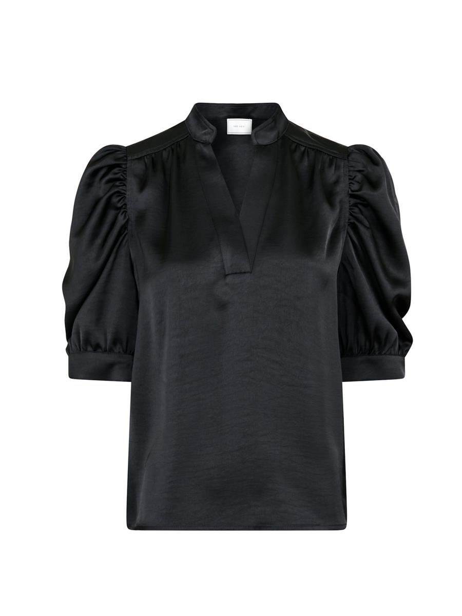 Neo Noir Neo Noir Blouse Roella Sateen Zwart 2