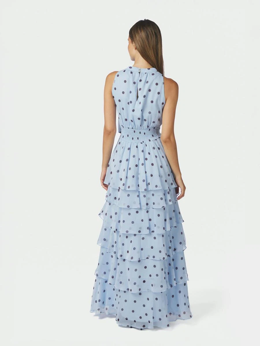 Neo Noir Jurk Marli Big Dot Blauw 3