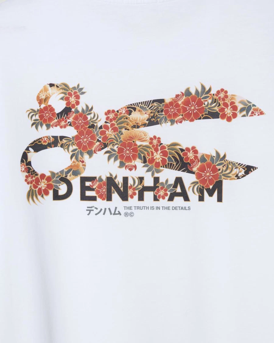 Denham T-Shirt Flowy Wit 5