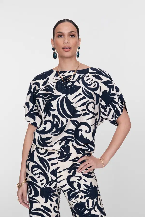 Geisha Blouse 63236-26 Blauw 1