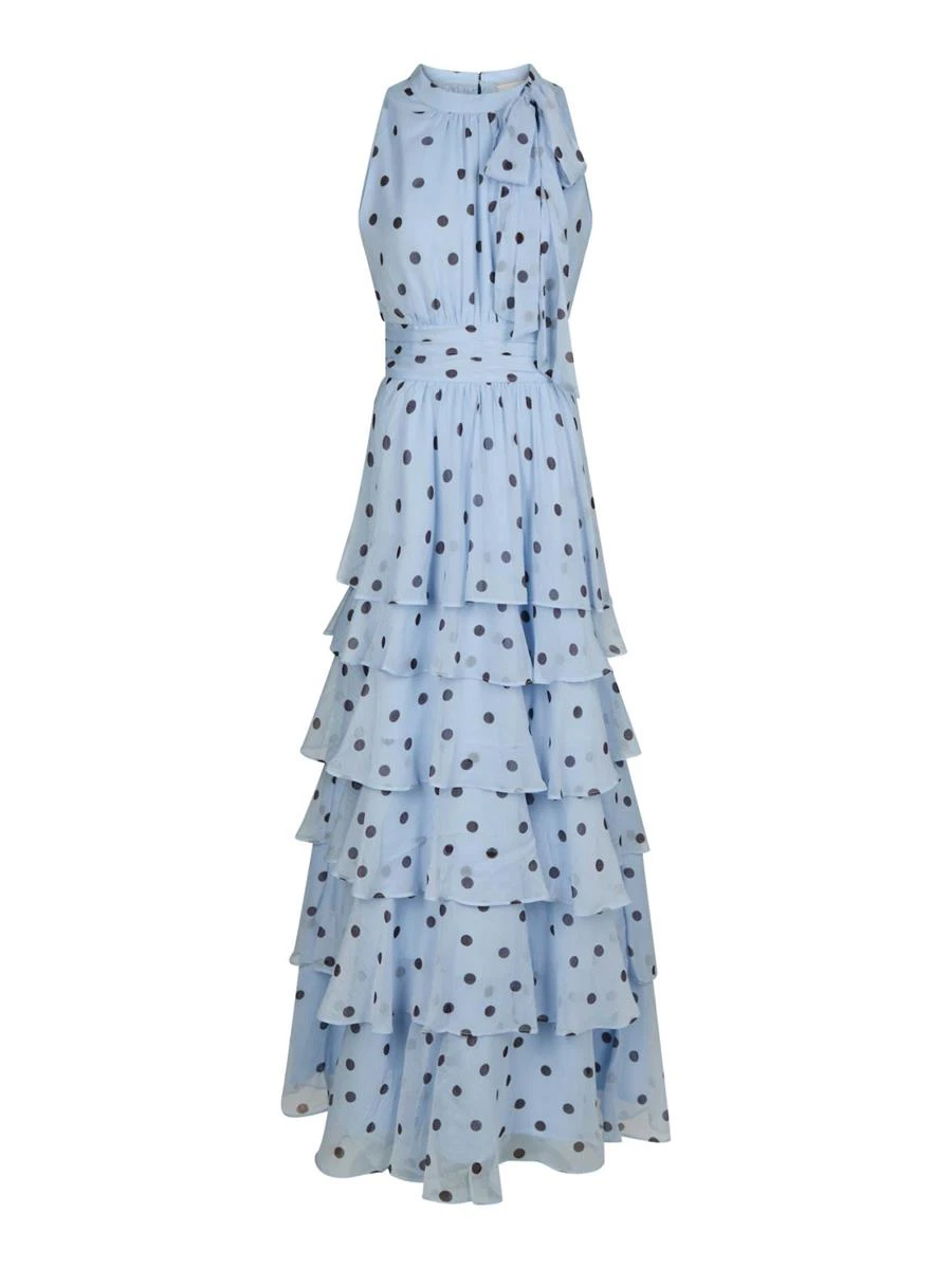 Neo Noir Jurk Marli Big Dot Blauw 2