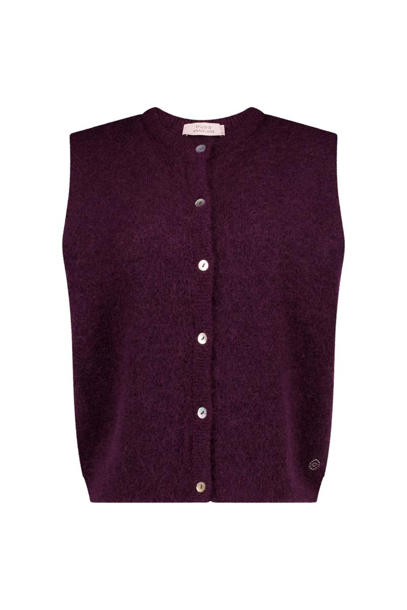 Studio Anneloes Vest Bibi sls cardigan Paars 1