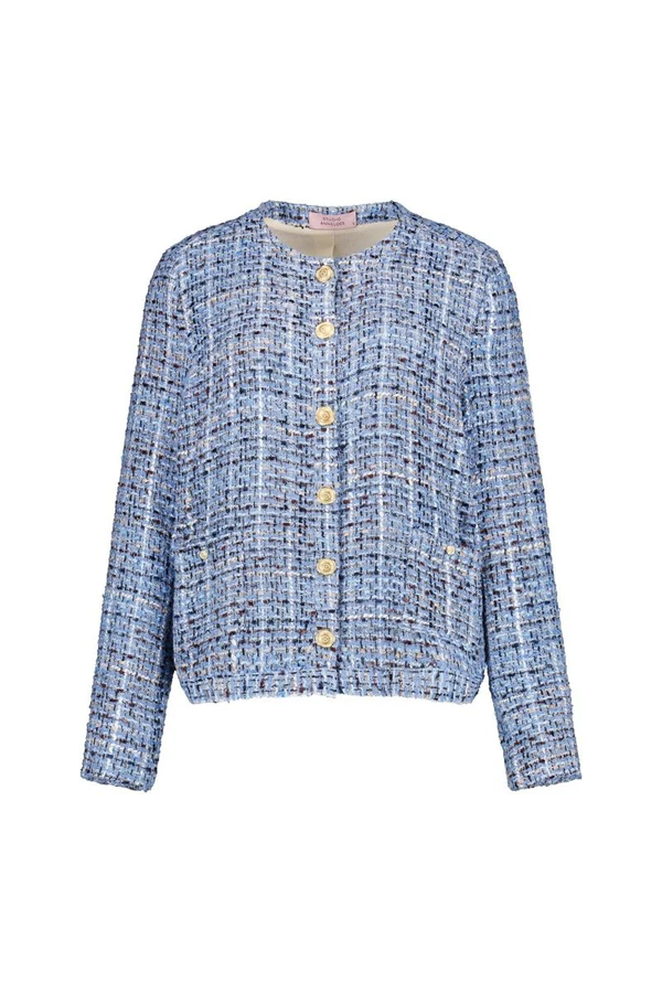 Studio Anneloes Blazer Nura tweed jacket Blauw 1