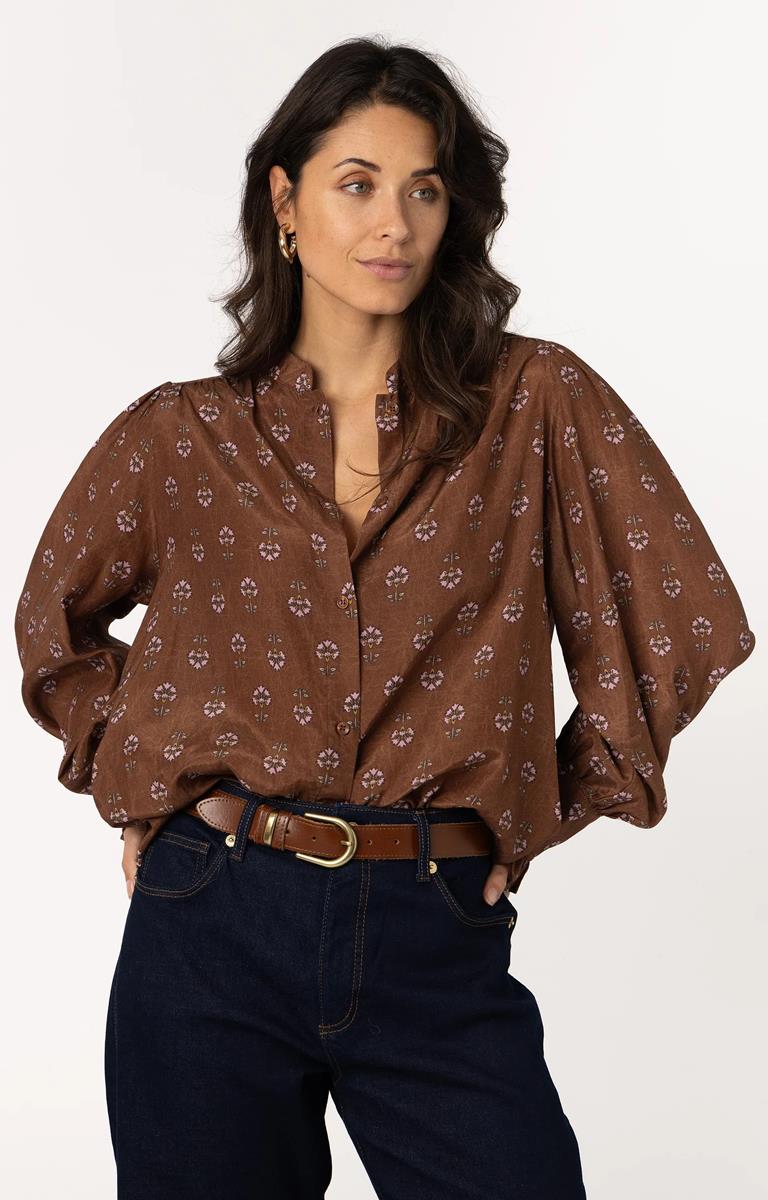 Anna Blouse 43a05-03830D Bruin 1