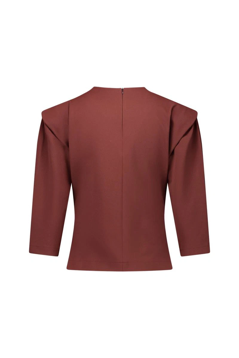 Studio Anneloes Blouse Hailey twill top Bruin 2