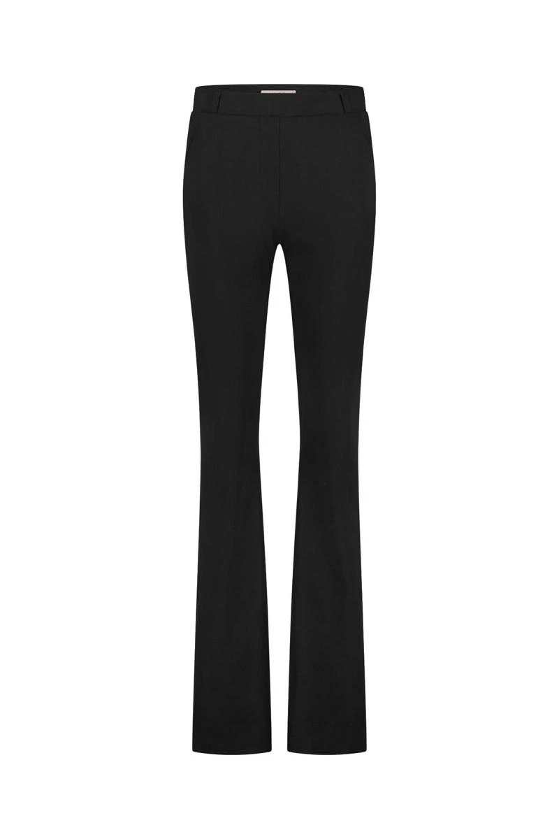 Studio Anneloes Pantalon Flair LONG bonded Zwart 2