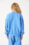 American Vintage Sweater Plizzy Blauw 3