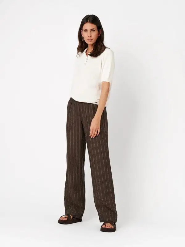 TONI Pantalon Pia Wide Chic 73-12/1818-45 Bruin 1
