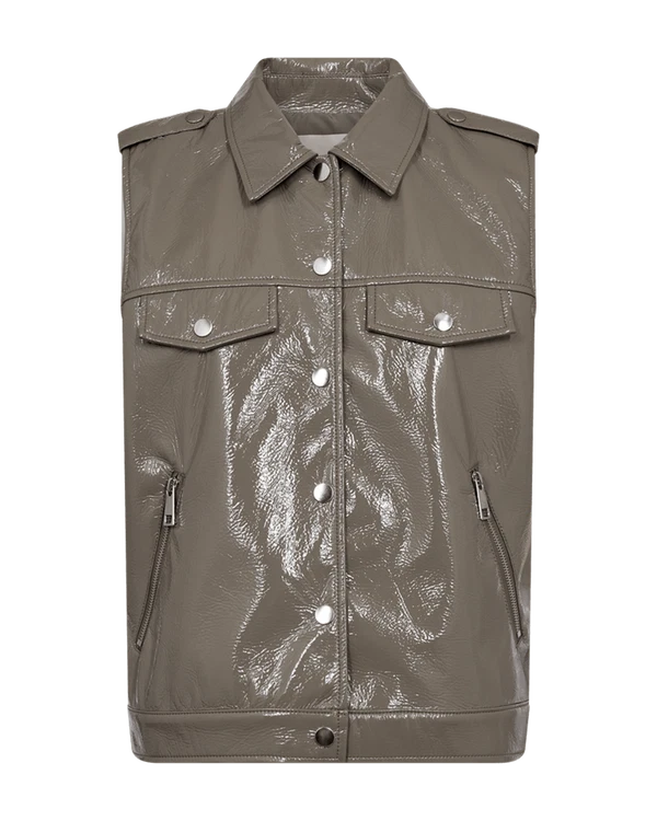 Freequent Gilet Trine Taupe 1