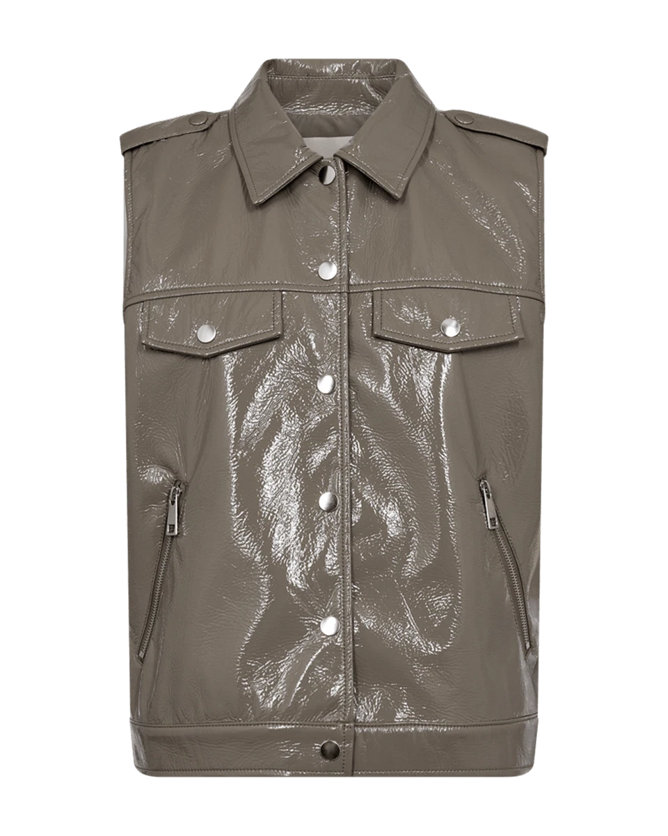 Freequent Gilet Trine Taupe 1