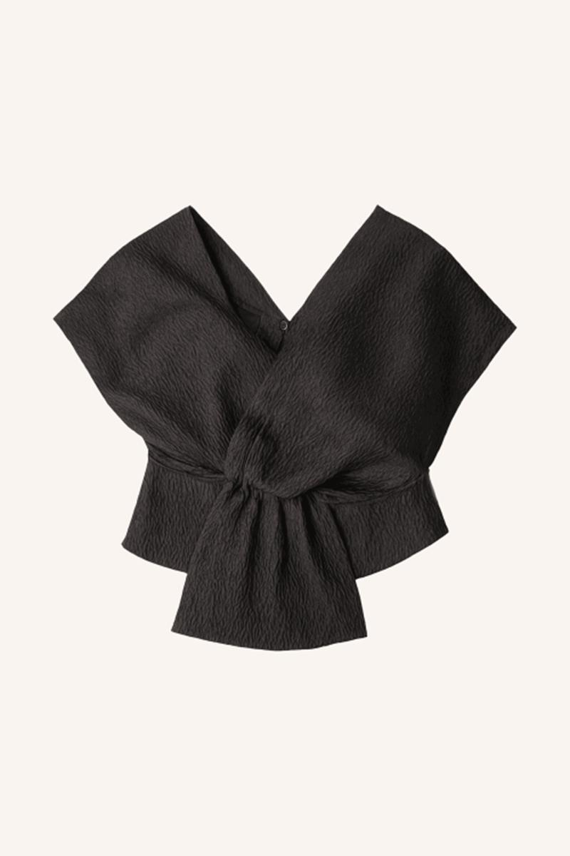 By-Bar Blouse Simone Bubble Zwart 2