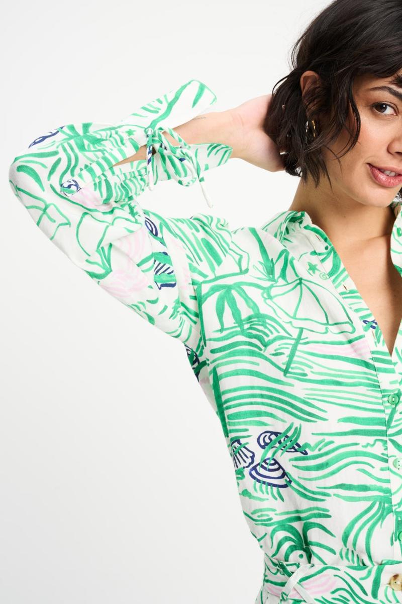 POM Amsterdam Blouse SP9545 Groen 3