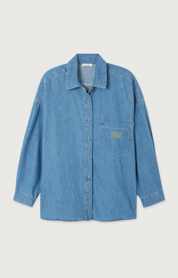 American Vintage Blouse Izeway Blauw 1