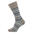 Carlo Lanza Sokken 103 Strisce d'Art Taupe 2