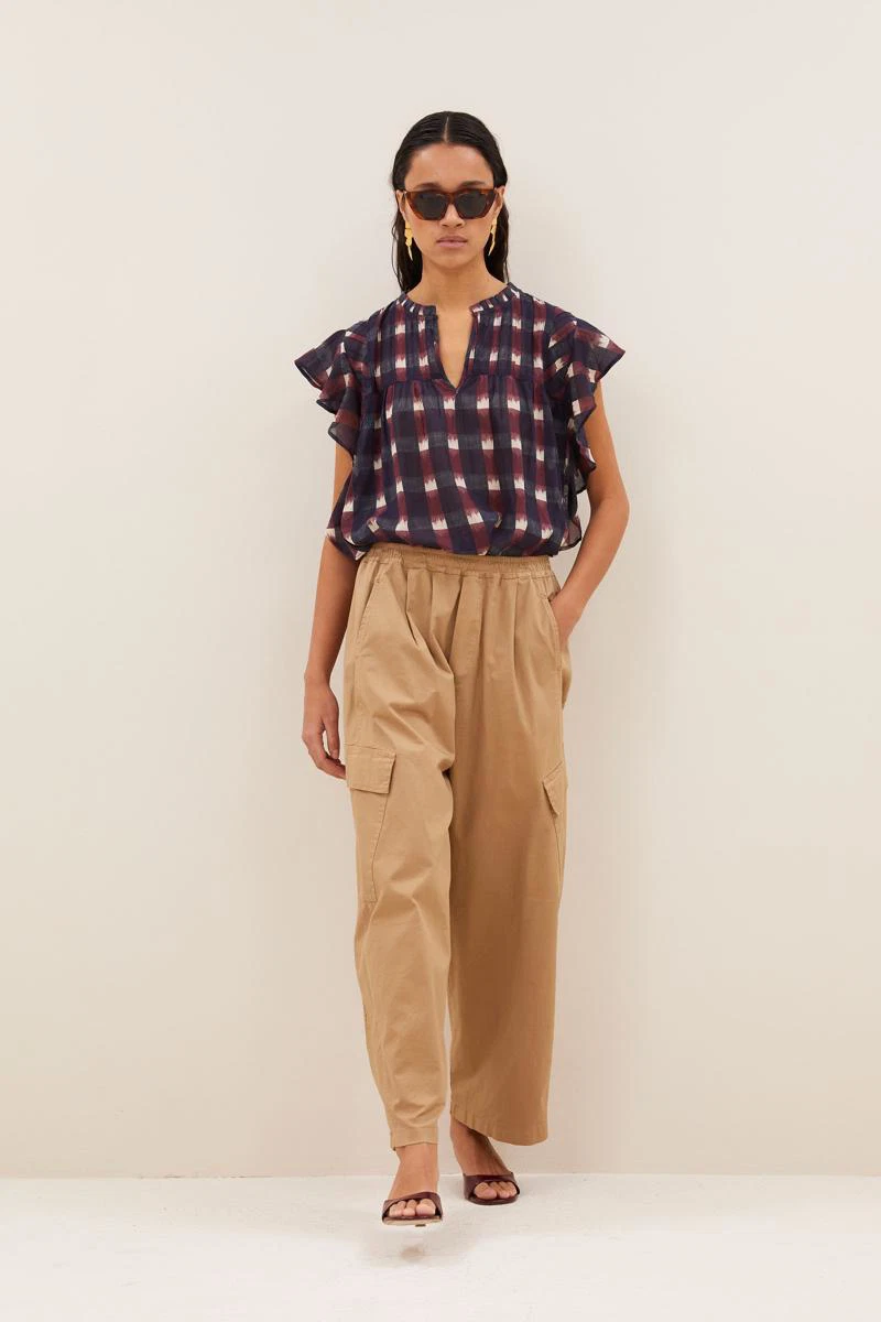 By-Bar Pantalon Matcha Bruin 1