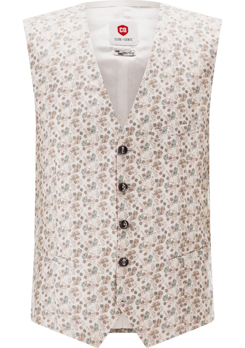 Club of Gents Gilet Plum Beige 2
