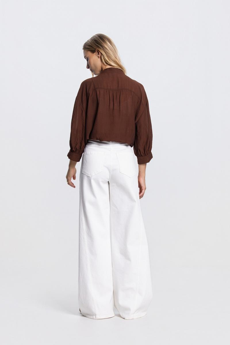 Jansen Amsterdam Blouse PEM SS26.4 Bruin 6