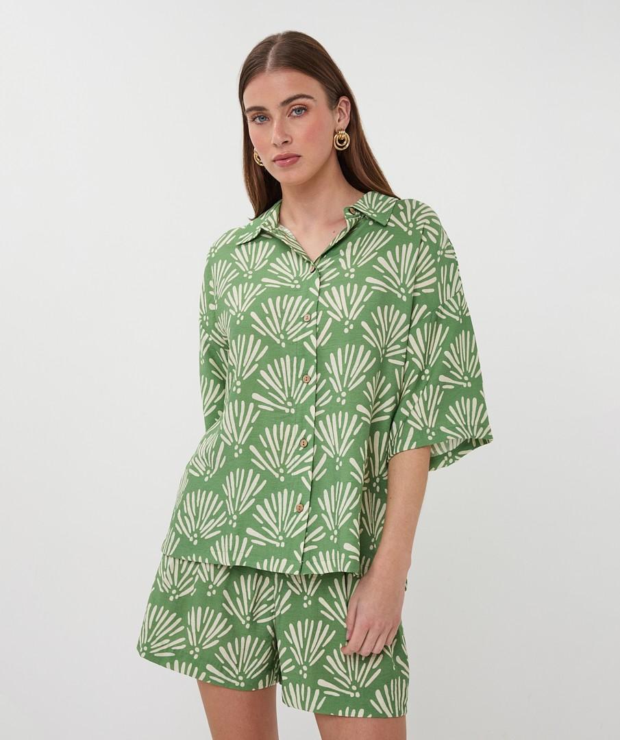 EsQualo Blouse HS26.14211 Groen 5
