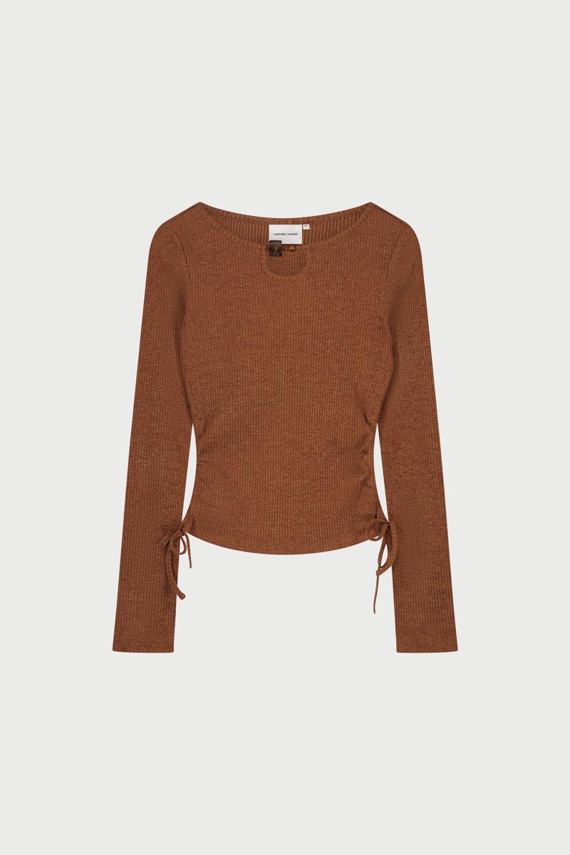 Fabienne Chapot T-Shirt Drina Top Bruin 2