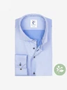 R2 Amsterdam Overhemd NOS.TWILL.002/018 Blauw 1