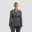 OLAF Blazer Wool Asym Grijs 1