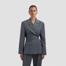 OLAF Blazer Wool Asym Grijs 1