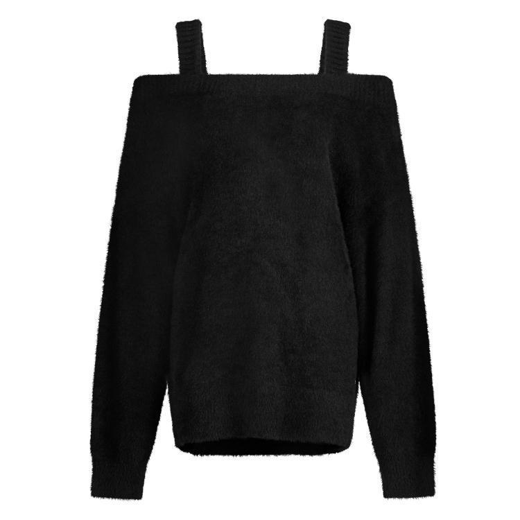 NUKUS Trui Praag Lurex Zwart 4