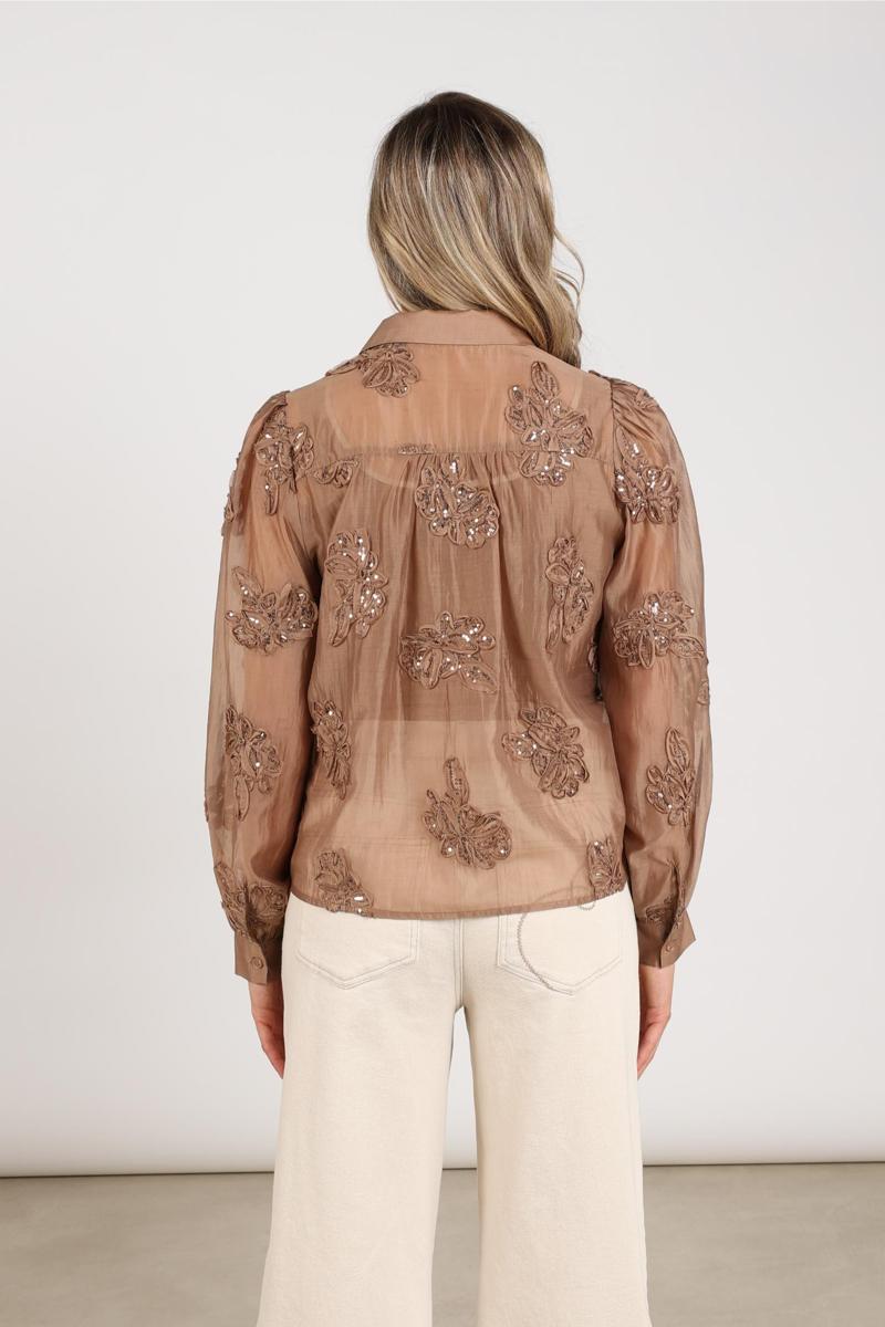 NUKUS Blouse NKF02156 Taupe 4