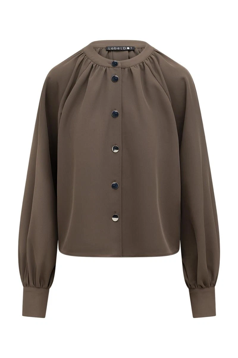 Label DOT Blouse 2621048 Taupe 3