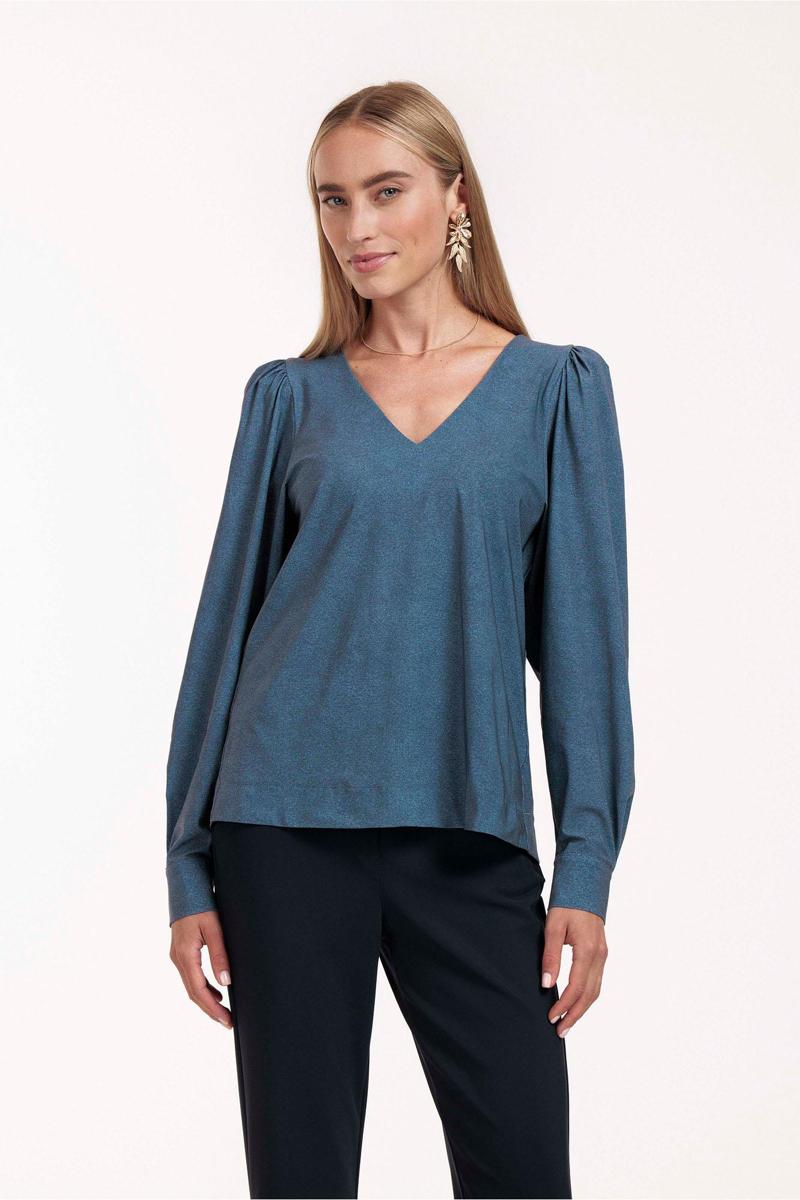 Studio Anneloes Blouse Les Denim Blauw 4