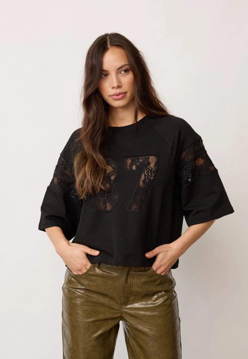 Co'Couture T-Shirt Ely Zwart 1