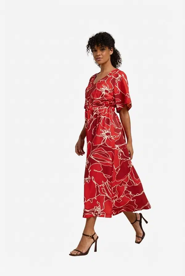 Studio Anneloes Jurk Fransje Flower Rood 1