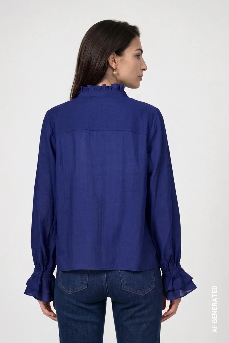 Monari Blouse 810223 Blauw 4
