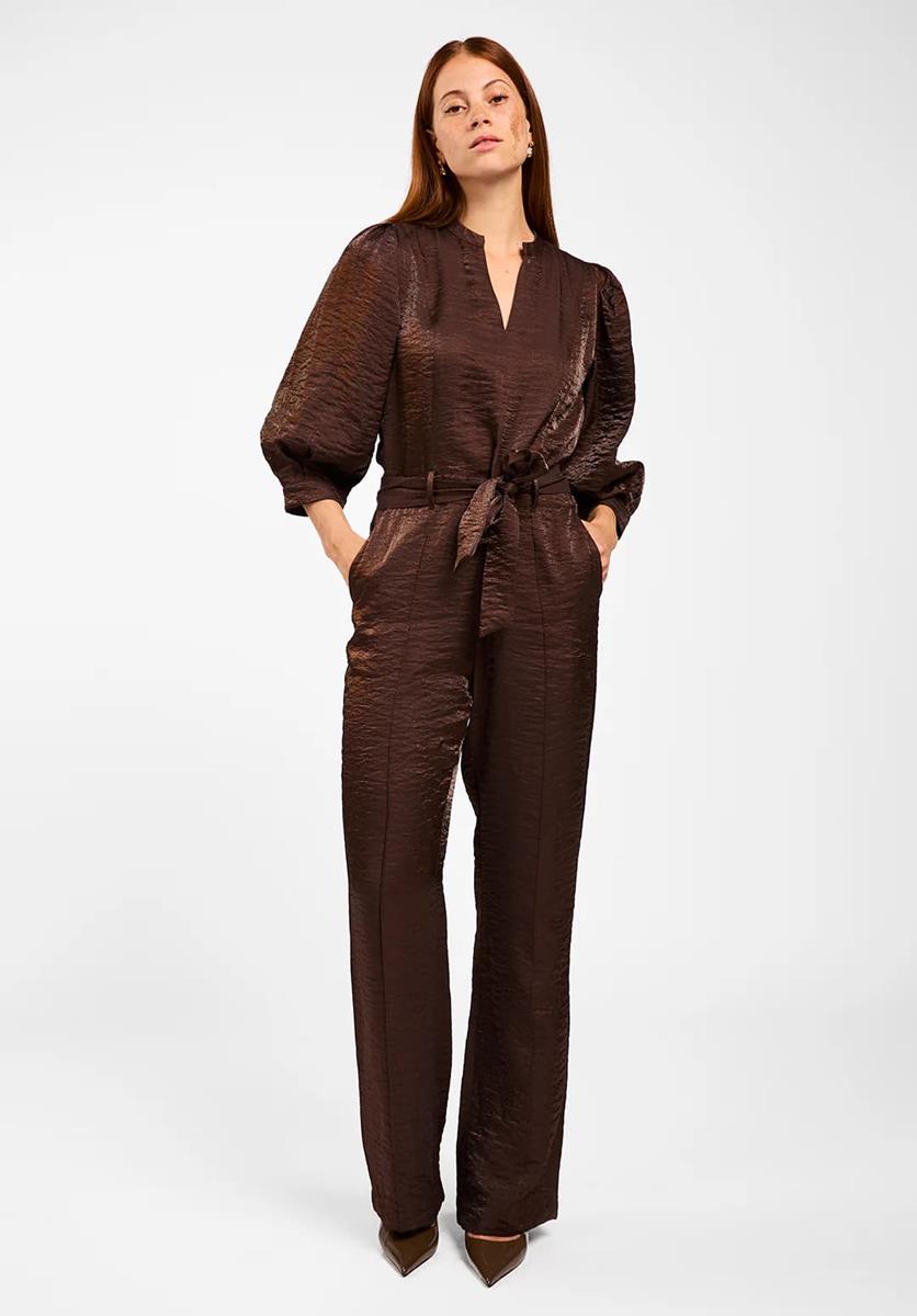 Aaiko Jumpsuit Hellen Bruin 1