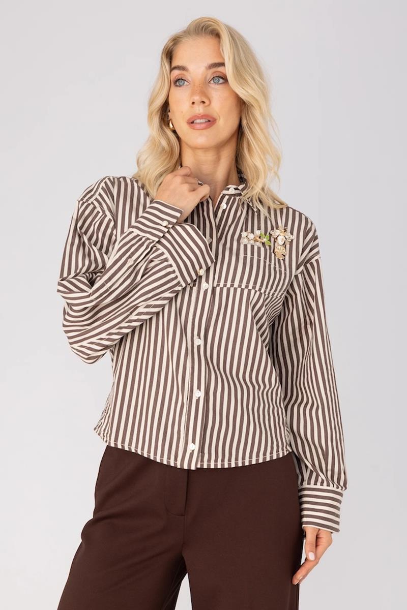 Anna Blouse 28A05-03794 Bruin 1