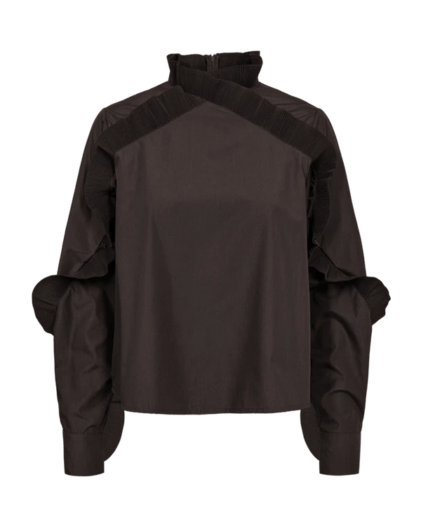 Copenhagen Muse Blouse Pleat Groen 1