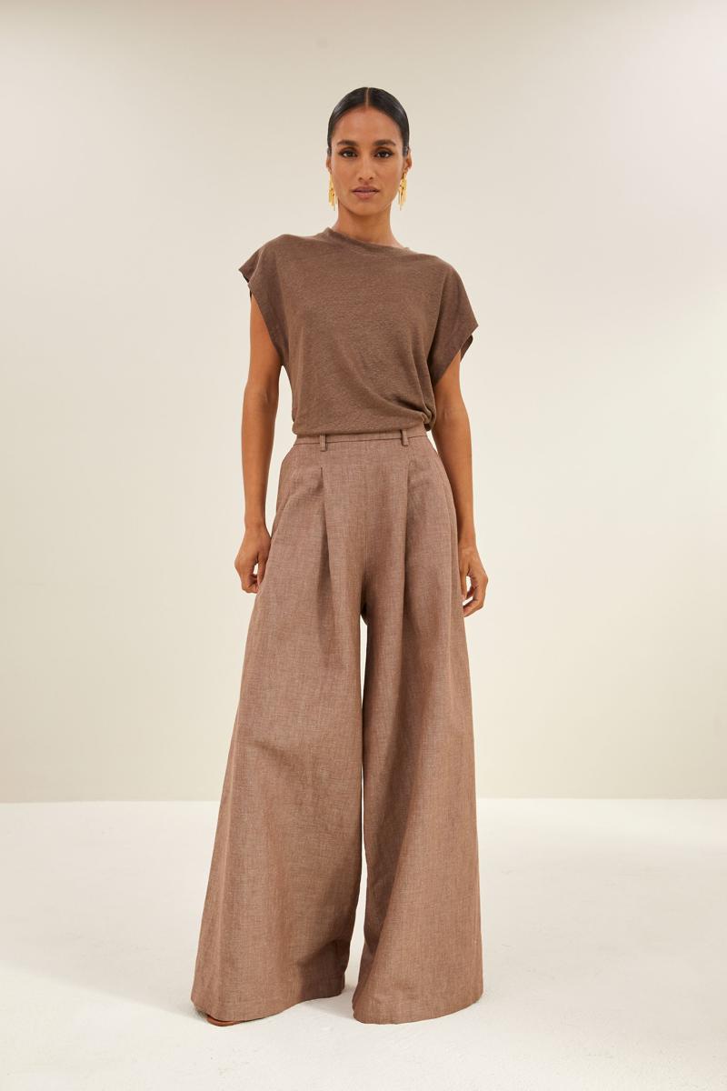 By-Bar Blouse Mason Linen top Bruin 3