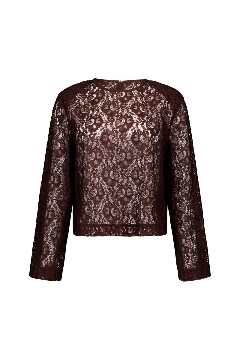 Studio Anneloes Blouse Amaya lace top Bruin 1