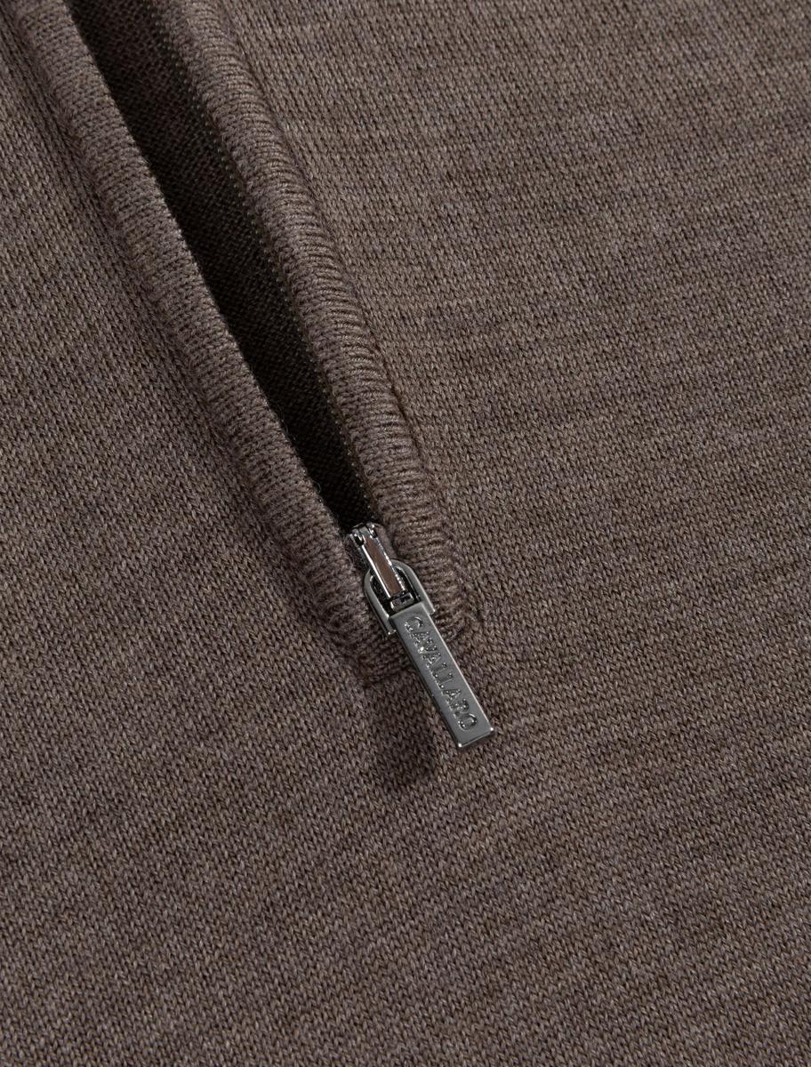 Cavallaro Trui Merino Half Zip Taupe 4