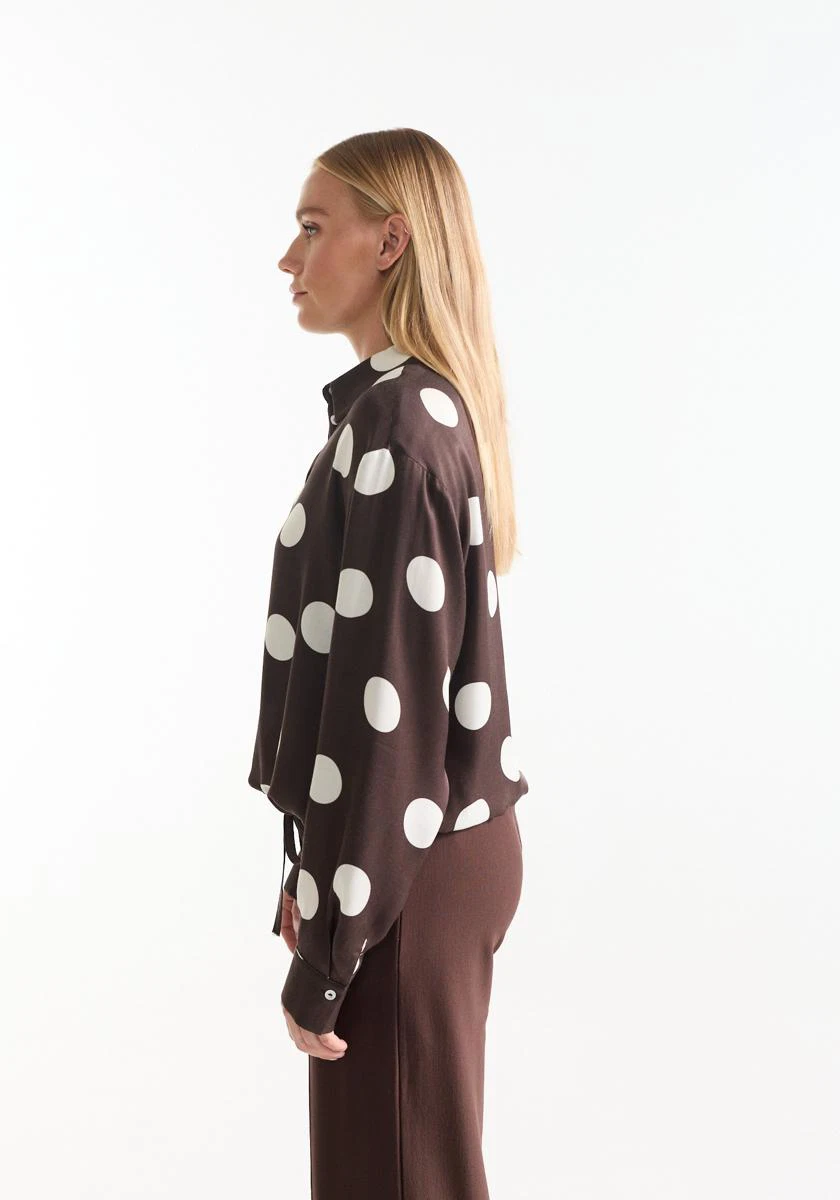 Jansen Amsterdam Blouse Dot Bruin 4