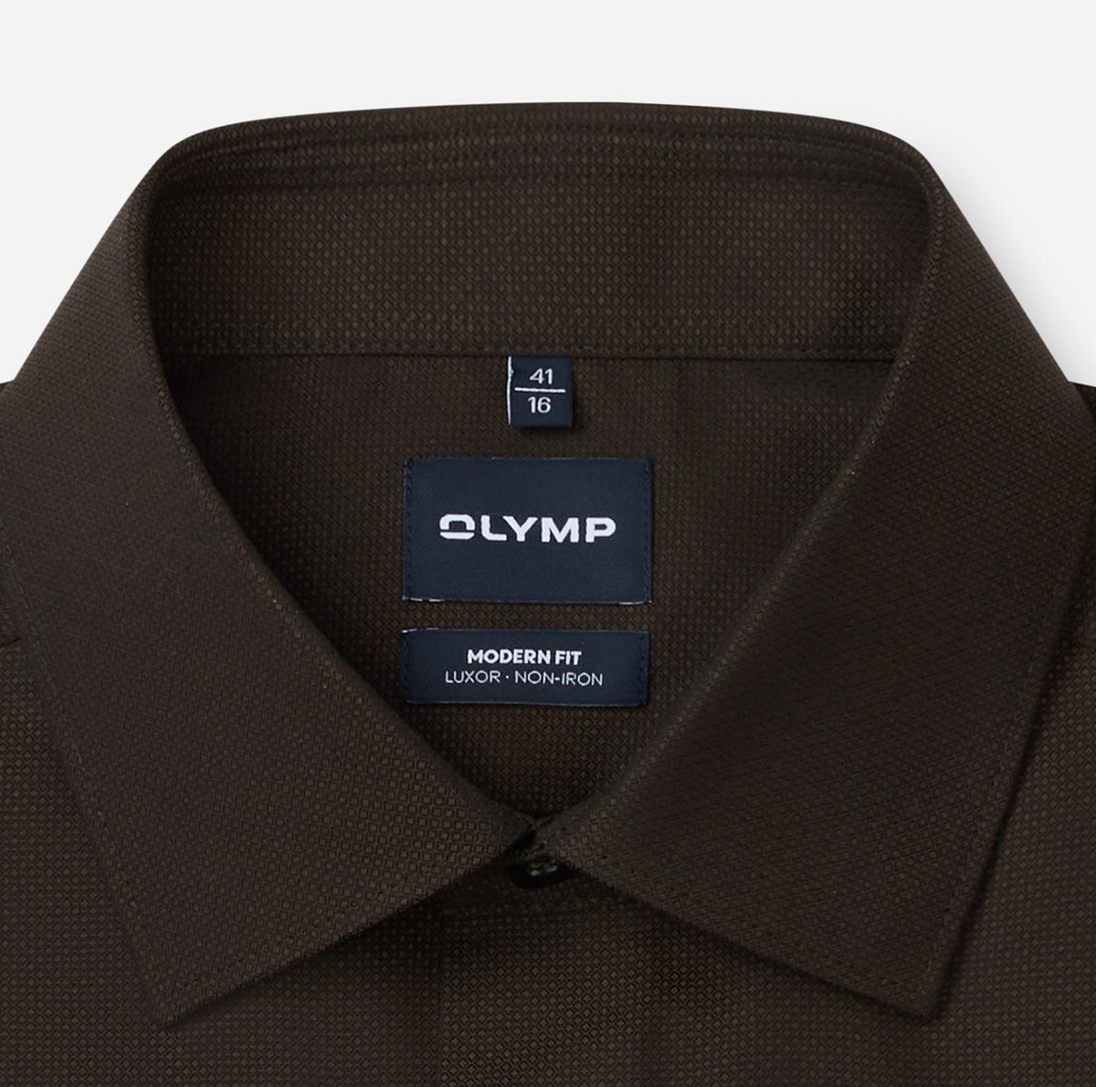 Olymp Overhemd 130424 Bruin 5