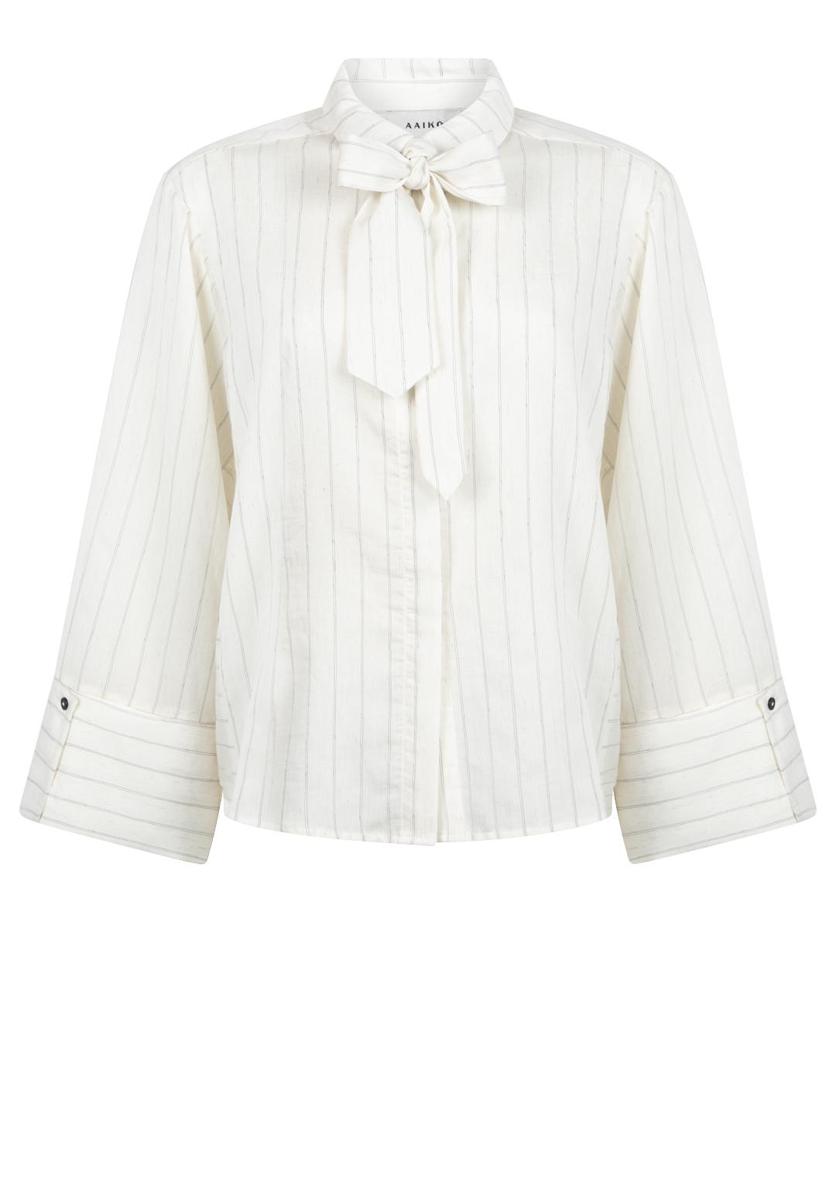 Aaiko Blouse ELDA SMALL STRIPE Wit 1